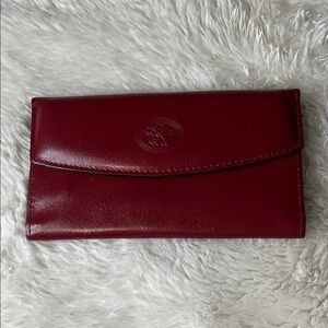Buxton Deep Red Leather Women's Wallet